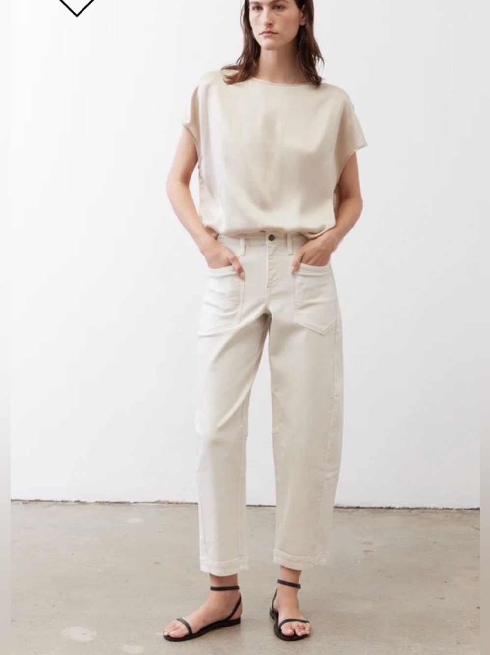 Ruti Slouchy Jeans - Vintage White Wash